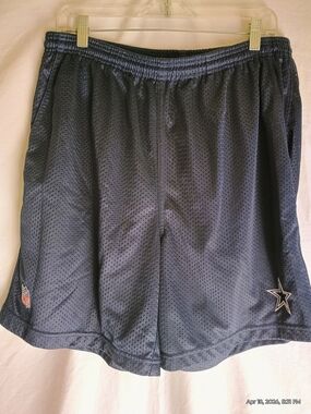 Reebok Navy NFL Dallas Cowboys Athletic Mesh Shorts with Star Patch